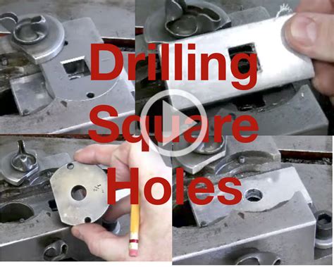 making square holes in sheet metal|drilling square hole attachment.